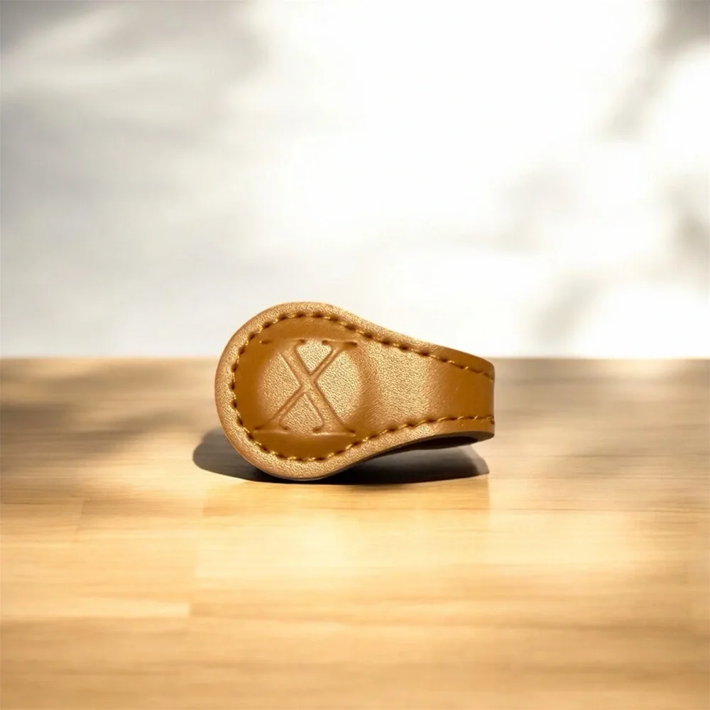 Premium Handmade Leather Bookmark – Tan Double-End Design, Durable & Stylish